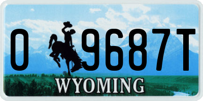 WY license plate 09687T