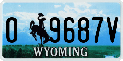 WY license plate 09687V