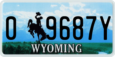 WY license plate 09687Y