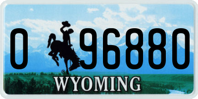 WY license plate 096880