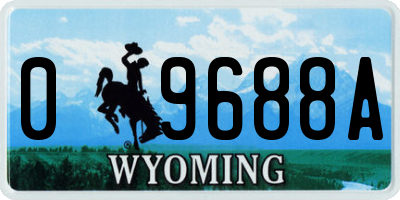 WY license plate 09688A