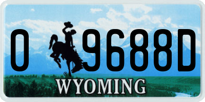 WY license plate 09688D
