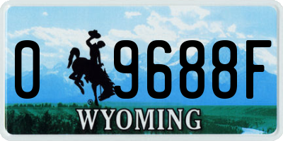 WY license plate 09688F