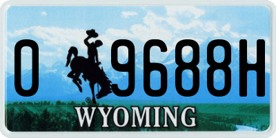 WY license plate 09688H