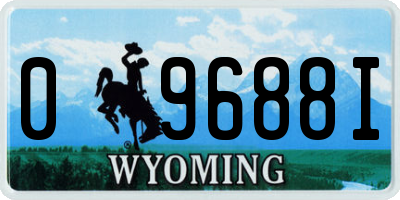 WY license plate 09688I