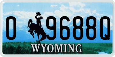 WY license plate 09688Q