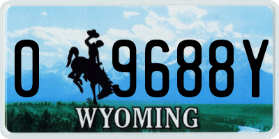 WY license plate 09688Y