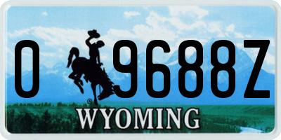 WY license plate 09688Z