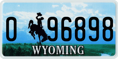 WY license plate 096898