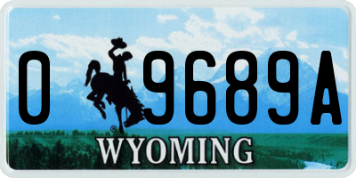 WY license plate 09689A