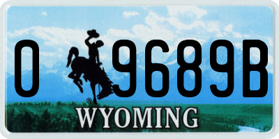 WY license plate 09689B