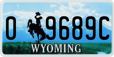 WY license plate 09689C