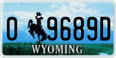 WY license plate 09689D