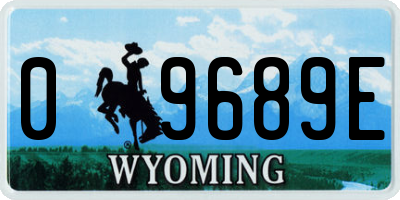 WY license plate 09689E