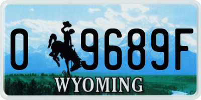 WY license plate 09689F
