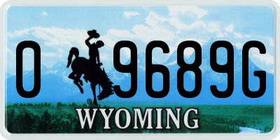 WY license plate 09689G