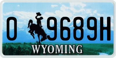 WY license plate 09689H