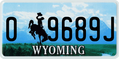 WY license plate 09689J