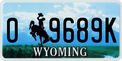 WY license plate 09689K