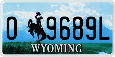 WY license plate 09689L