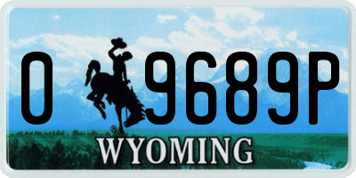 WY license plate 09689P