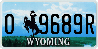 WY license plate 09689R