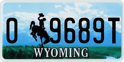 WY license plate 09689T