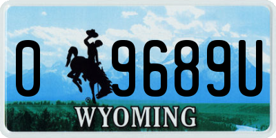 WY license plate 09689U