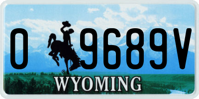 WY license plate 09689V
