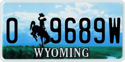 WY license plate 09689W