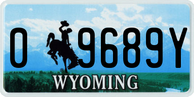 WY license plate 09689Y