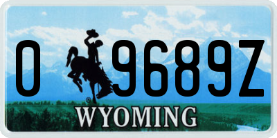 WY license plate 09689Z