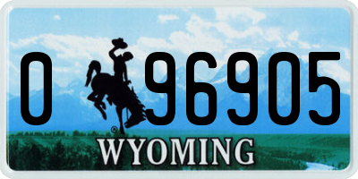 WY license plate 096905