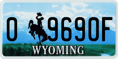 WY license plate 09690F
