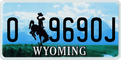WY license plate 09690J