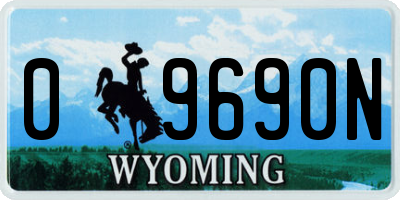WY license plate 09690N