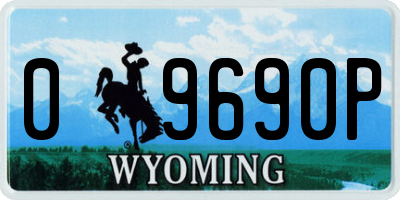 WY license plate 09690P