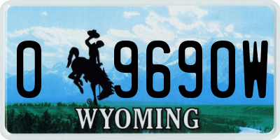 WY license plate 09690W