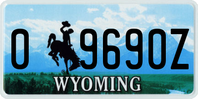 WY license plate 09690Z