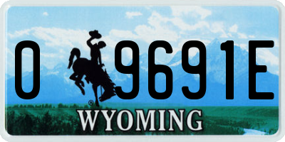 WY license plate 09691E