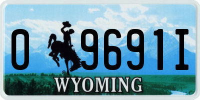 WY license plate 09691I