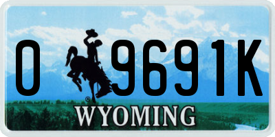 WY license plate 09691K