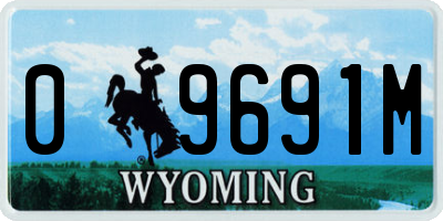 WY license plate 09691M