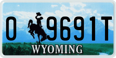 WY license plate 09691T