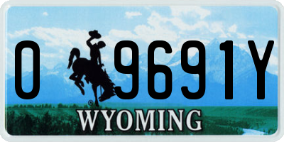 WY license plate 09691Y