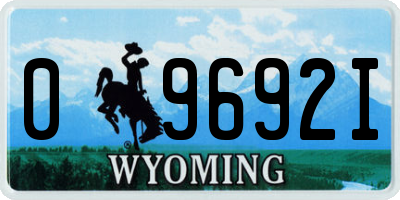 WY license plate 09692I