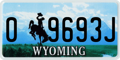 WY license plate 09693J
