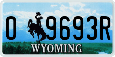 WY license plate 09693R