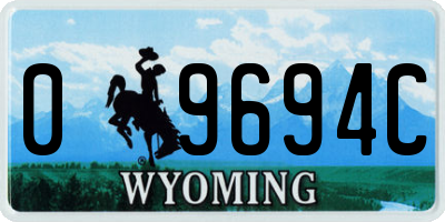 WY license plate 09694C