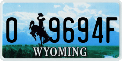 WY license plate 09694F